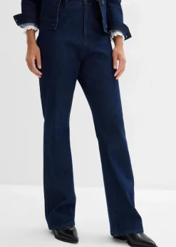 Online Loose Straight-Jeans High Waist, Bequembund mit Strass Damen Jeans