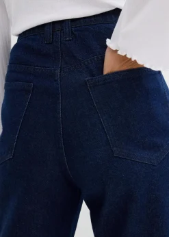 Online Loose Straight-Jeans High Waist, Bequembund mit Strass Damen Jeans