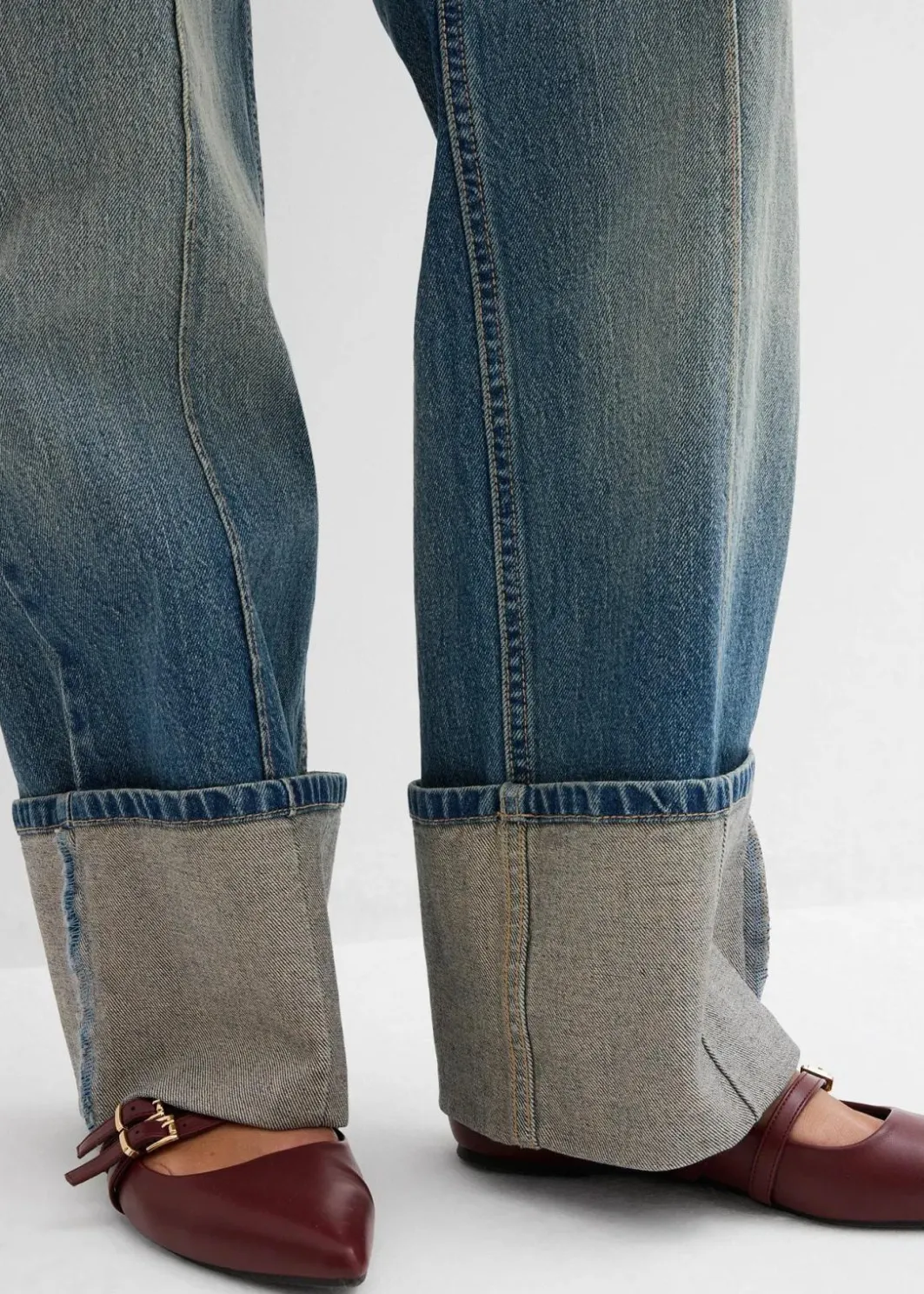 Sale Loose Straight-Jeans High Waist Damen Kurzgrößen|Jeans