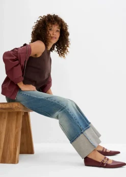 Sale Loose Straight-Jeans High Waist Damen Kurzgrößen|Jeans