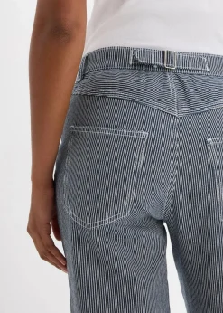 Discount Loose Straight-Jeans, High Waist, gestreift Damen Bekleidung·Shirts & Tops|Jeans