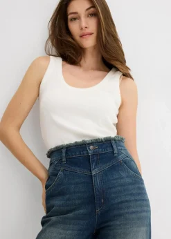Damen bonprix Bekleidung·Shirts & Tops|Jeans|Loose Straight-Jeans High Waist