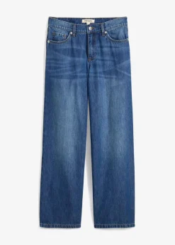 Damen bonprix Bekleidung·Shirts & Tops|Jeans|Loose Straight-Jeans Mid Waist, cropped