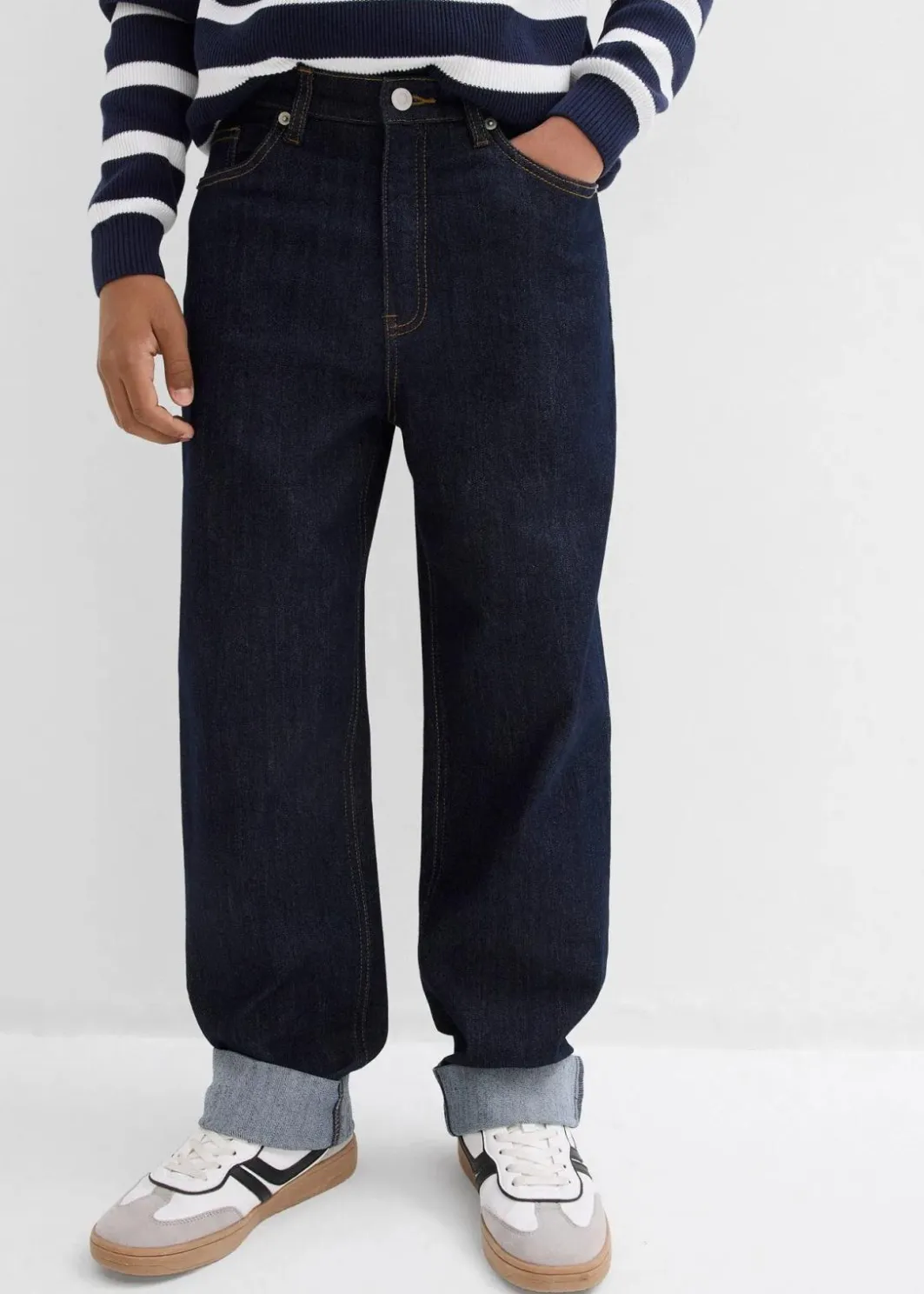 Kinder bonprix Jungen 9-16 Jahre·Bademode|Jungen 9-16 Jahre·Jeans|Loose-Fit Jeans mit verstellbarem Bund, Straight