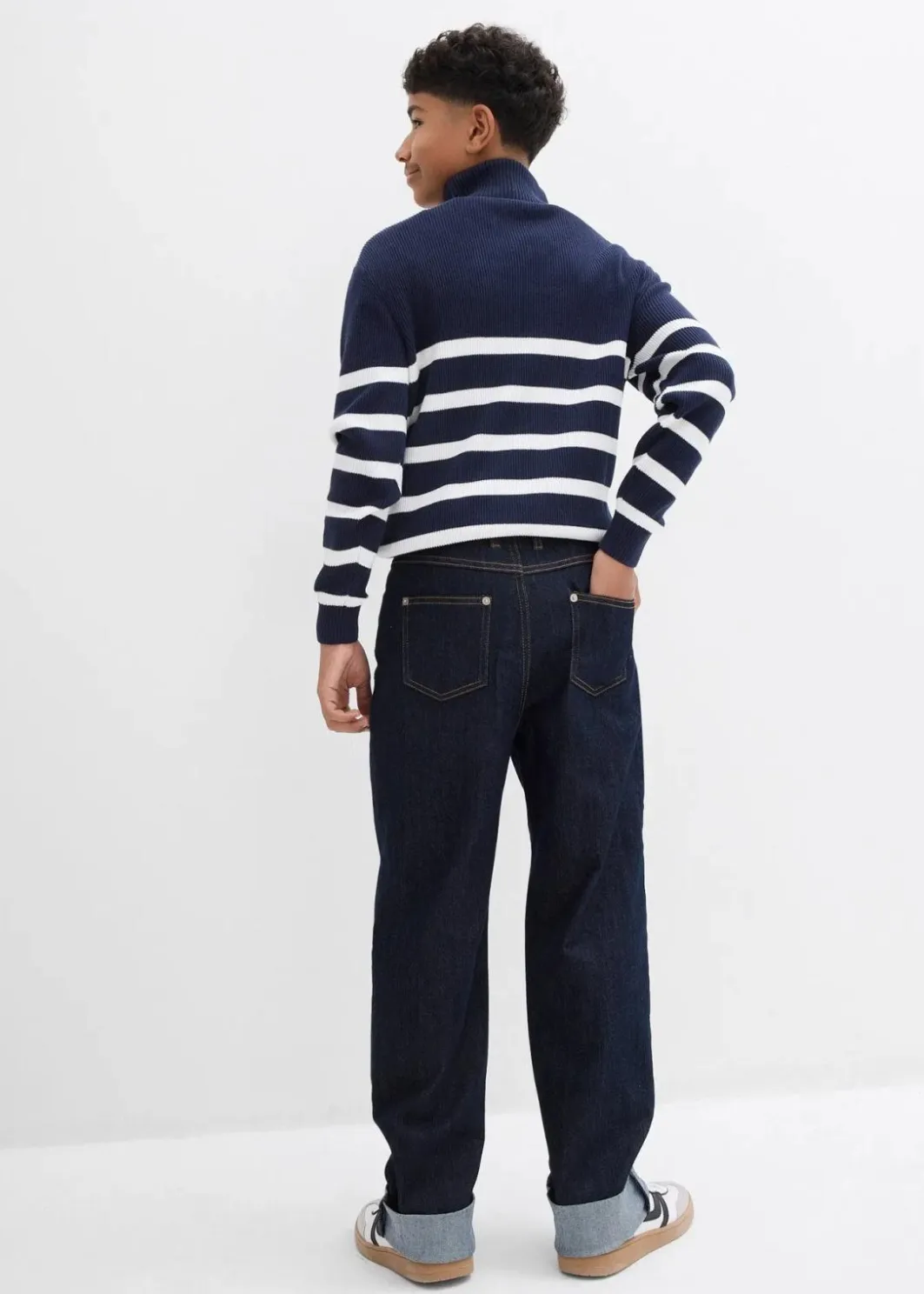 Kinder bonprix Jungen 9-16 Jahre·Bademode|Jungen 9-16 Jahre·Jeans|Loose-Fit Jeans mit verstellbarem Bund, Straight