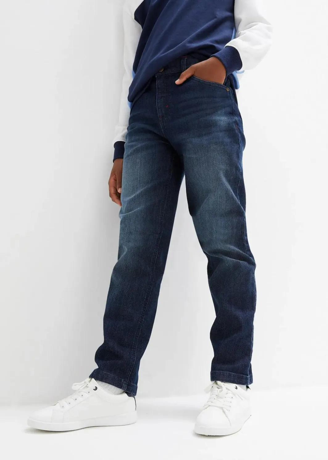 Best Loose-Fit-Stretch-Jeans mit verstellbarem Bund, Straight Kinder Jungen 9-16 Jahre·Bademode|Jungen 9-16 Jahre·Jeans