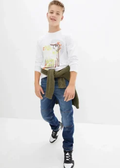 Best Loose-Fit-Stretch-Jeans mit verstellbarem Bund, Straight Kinder Jungen 9-16 Jahre·Bademode|Jungen 9-16 Jahre·Jeans