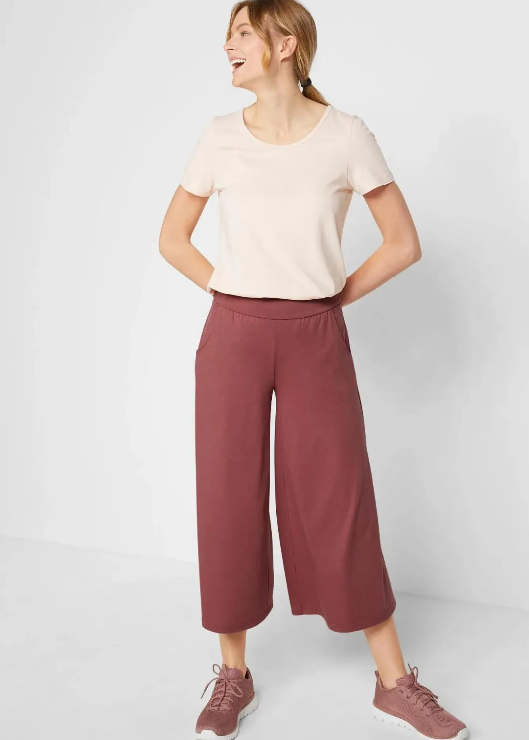 Hot Loungewear Culotte mit weitem Bein Damen Nachhaltigere Materialien|Hosen