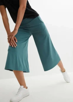 Damen bonprix Nachhaltigere Materialien|Hosen|Loungewear Culotte mit weitem Bein