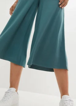 Damen bonprix Nachhaltigere Materialien|Hosen|Loungewear Culotte mit weitem Bein