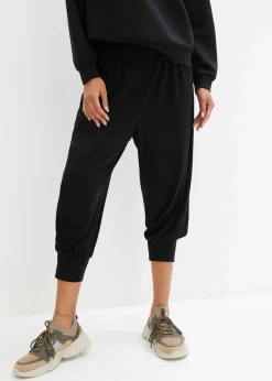 Damen bonprix Wäsche·Homewear|Bekleidung·Strickmode|Loungewear Haremshose in Caprilänge