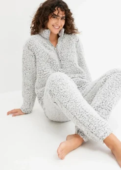 Damen bonprix Wäsche·Homewear|Wäsche·Nachtwäsche|Loungewear Hausanzug aus Teddy Fleece