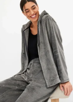 Best Loungewear Hausanzug aus Kuschelfleece Damen Homewear|Nachtwäsche
