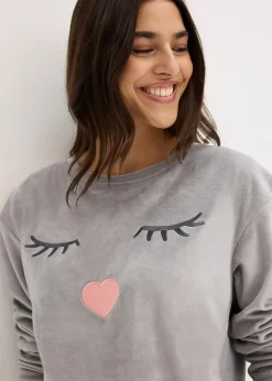 Damen bonprix Wäsche·Homewear|Wäsche·Nachtwäsche|Loungewear Samt Hausanzug