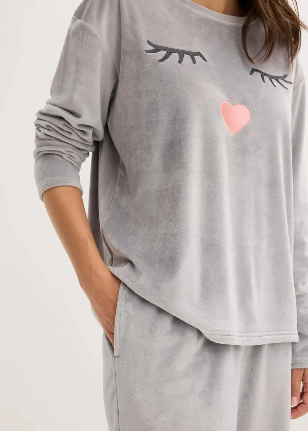 Damen bonprix Wäsche·Homewear|Wäsche·Nachtwäsche|Loungewear Samt Hausanzug