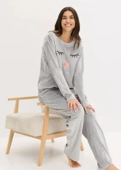 Damen bonprix Wäsche·Homewear|Wäsche·Nachtwäsche|Loungewear Samt Hausanzug