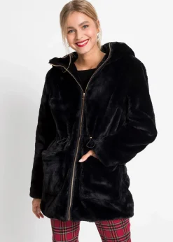 Damen bonprix Jacken & Mäntel|Lässige Fellimitat-Jacke