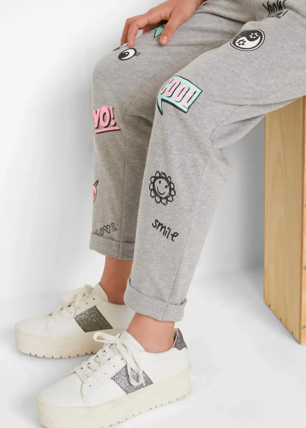 New Lässige Sweathose mit Comicdruck Kinder Mädchen 9-16 Jahre·Hosen & Leggings