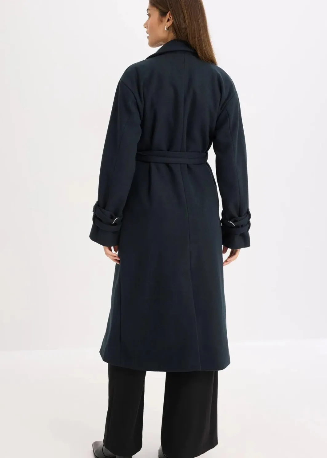 Damen bonprix Kurzgrößen|Bekleidung·Hosen|Mantel aus Viskose-Mix