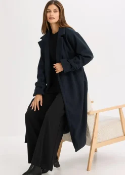 Damen bonprix Kurzgrößen|Bekleidung·Hosen|Mantel aus Viskose-Mix
