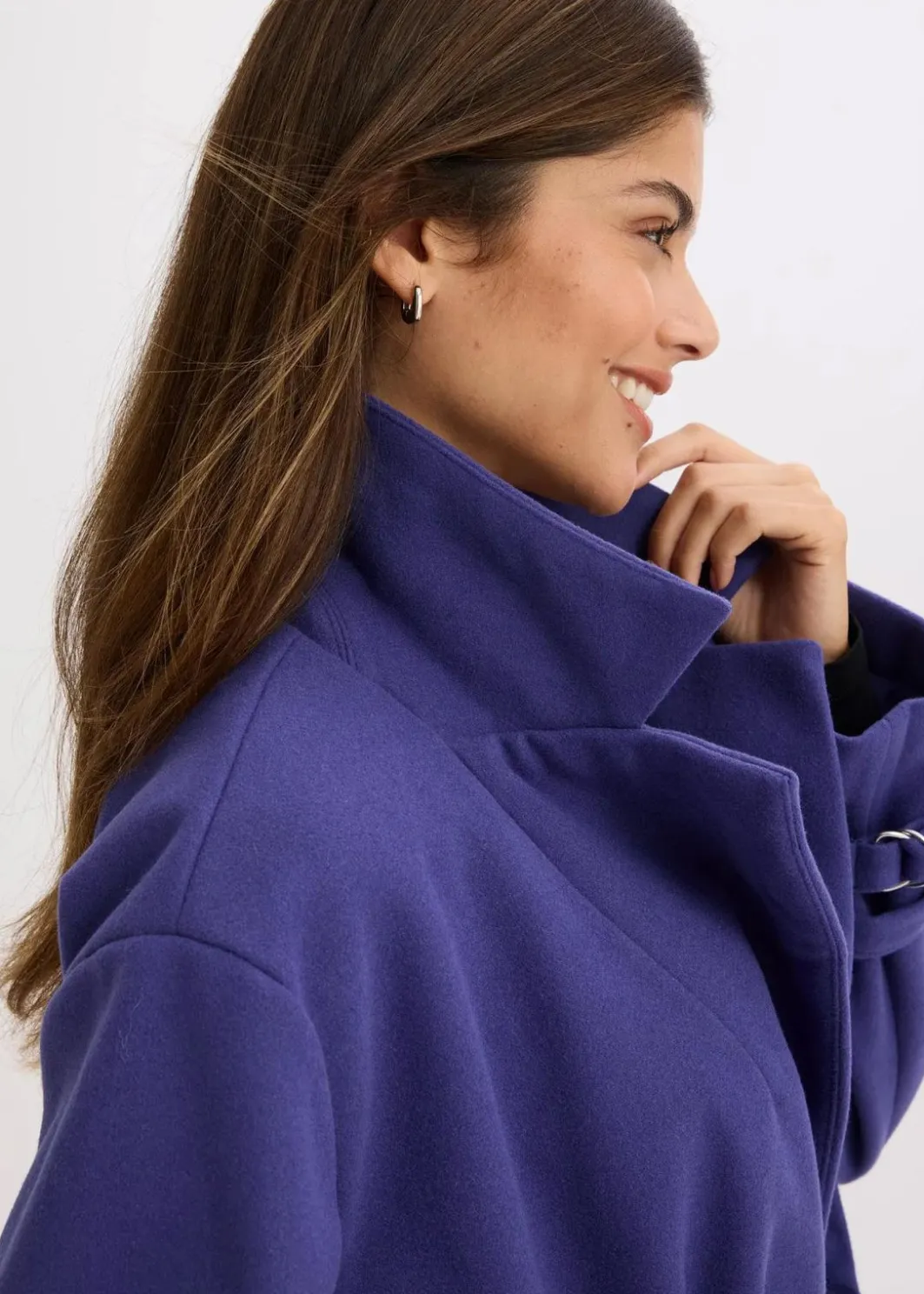 Damen bonprix Jacken & Mäntel|Kurzgrößen|Mantel aus Viskose-Mix