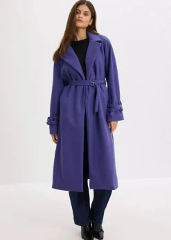 Outlet Mantel aus Viskose-Mix Damen Jacken & Mäntel|Kurzgrößen