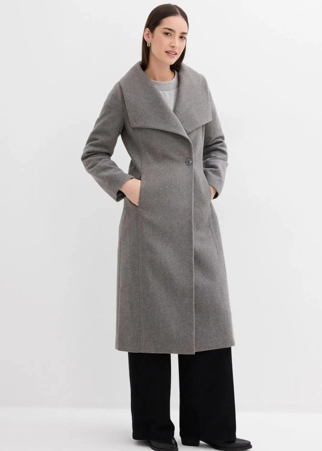 Hot Mantel aus Wollimitat Damen Jacken & Mäntel|Bekleidung·Hosen