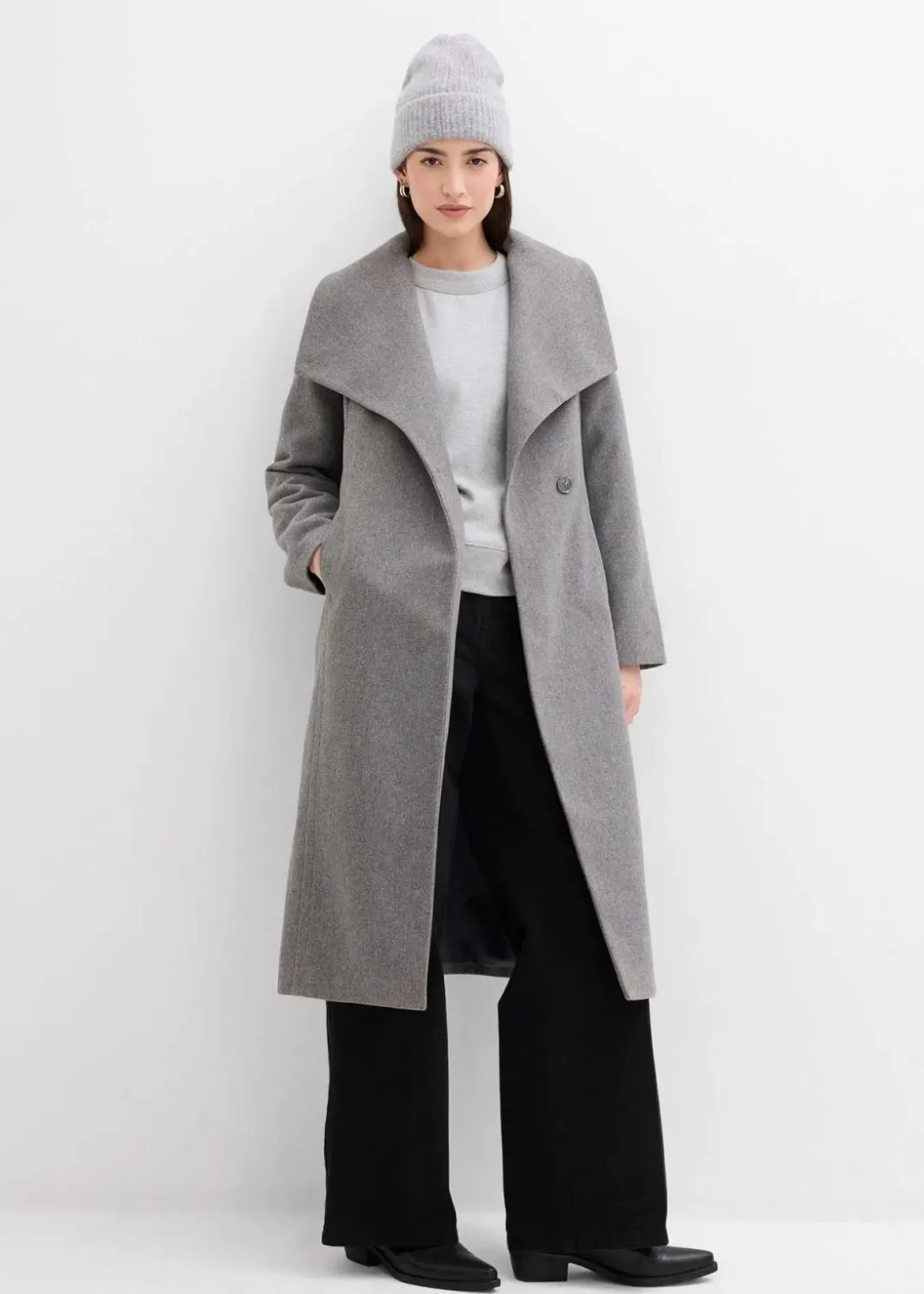Hot Mantel aus Wollimitat Damen Jacken & Mäntel|Bekleidung·Hosen