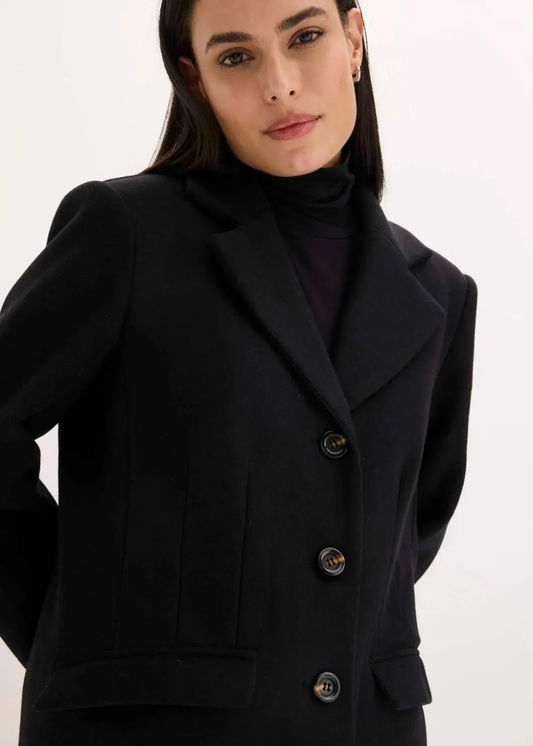 Best Mantel aus Wollimitat in Maxilänge Damen Jacken & Mäntel|Bekleidung·Hosen