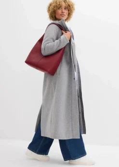 Damen bonprix Jacken & Mäntel|Bekleidung·Hosen|Mantel aus Wollimitat, Maxi-Länge