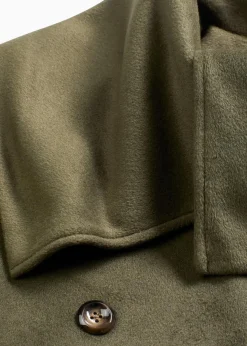Sale Mantel in Wolloptik mit weitem Kragen Damen Bekleidung·Hosen|Jacken & Mäntel