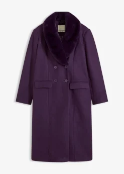 Best Mantel mit abknöpfbaren Fellimitatkragen Damen Bekleidung·Hosen|Jacken & Mäntel