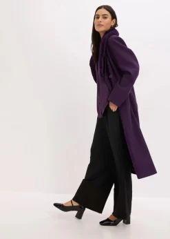 Best Mantel mit abknöpfbaren Fellimitatkragen Damen Bekleidung·Hosen|Jacken & Mäntel