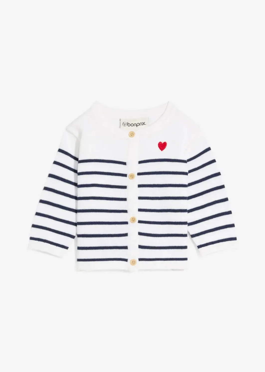 Kinder bonprix Shirts & Pullover|Maritime Feinstrickjacke mit Knöpfen