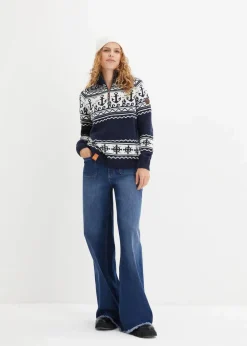 Damen bonprix Bekleidung·Umstandsmode|Bekleidung·Jeans|Maritimer Norweger-Pullover