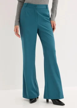 Damen bonprix Kurzgrößen|Bekleidung·Kleider|Marlenehose mit Bequembund