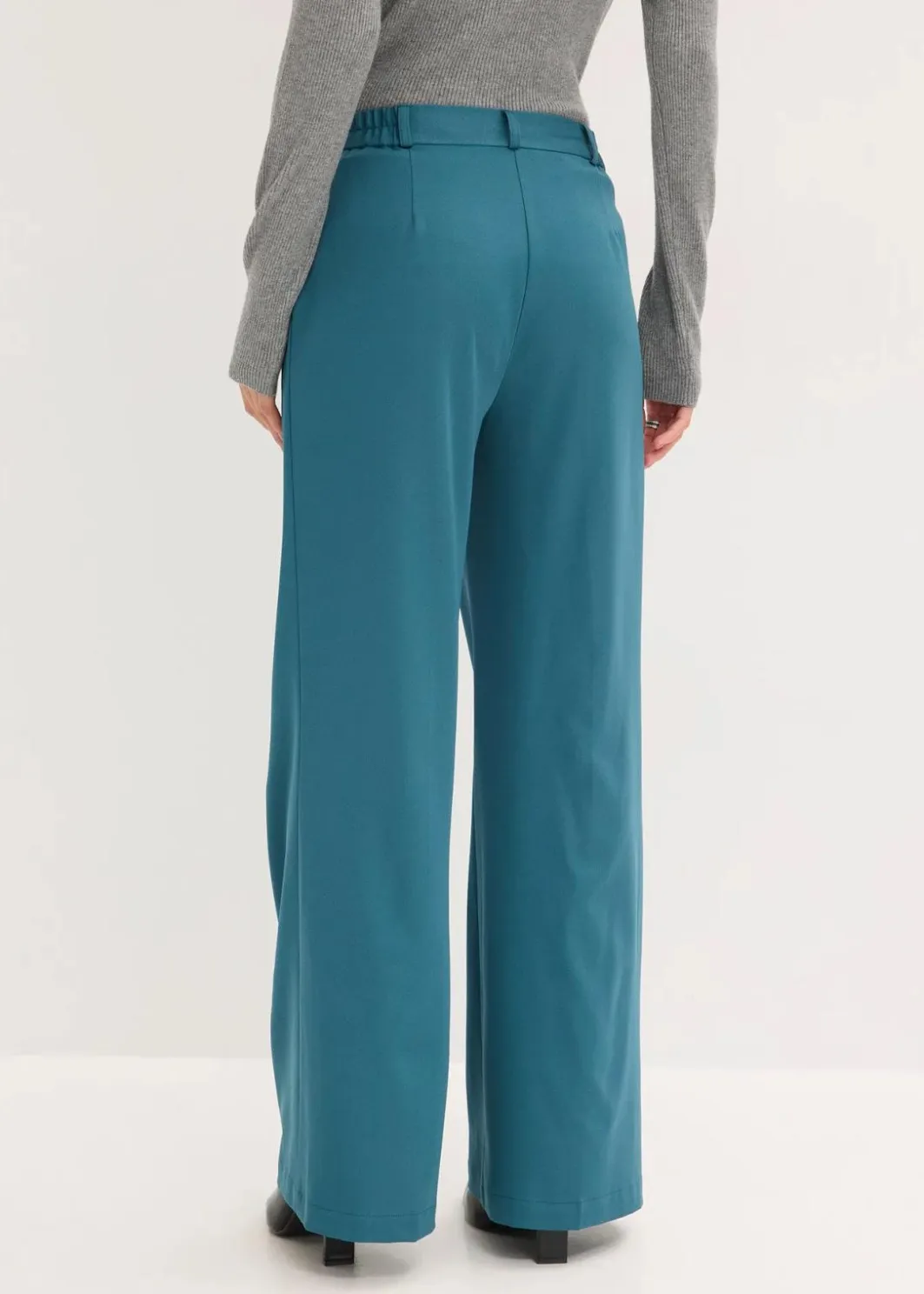 Damen bonprix Kurzgrößen|Bekleidung·Kleider|Marlenehose mit Bequembund