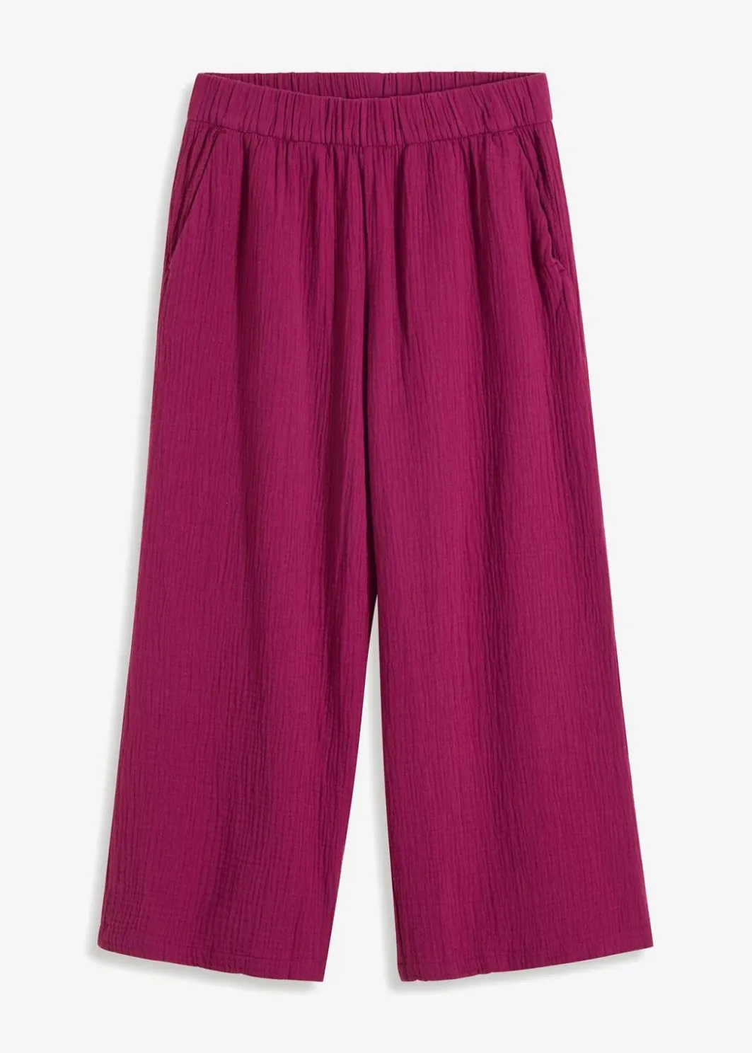 Damen bonprix Hosen|Marlenehose aus Baumwoll-Musselin
