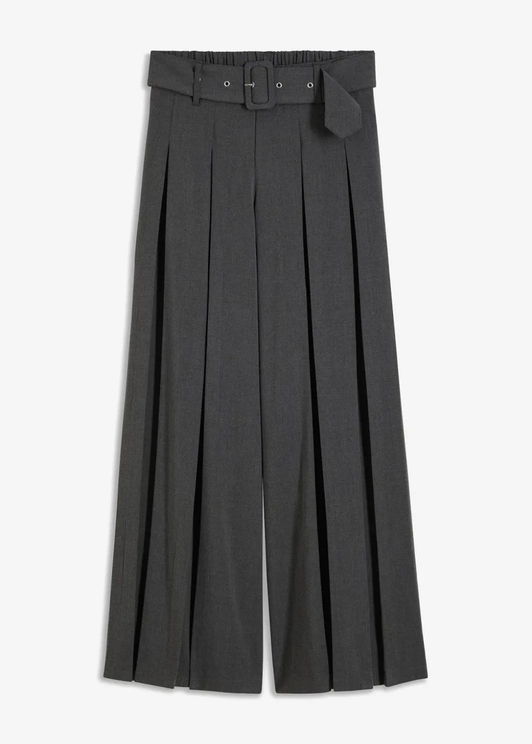 Damen bonprix Kurzgrößen|Bekleidung·Kleider|Marlenehose aus fließendem Viskose-Mix