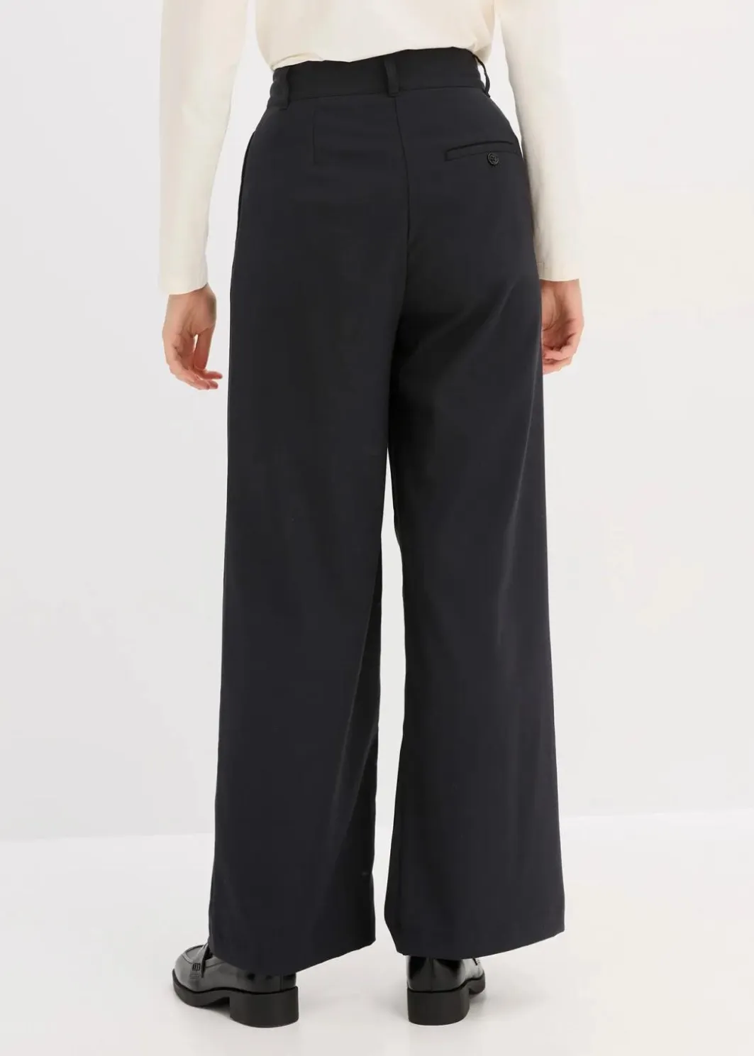 Damen bonprix Bekleidung·Kleider|Hosen|Marlenehose aus fließendem Viskose-Mix