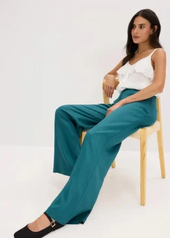 Hot Marlenehose aus fließender Viskose Damen Hosen|Bekleidung·Kleider