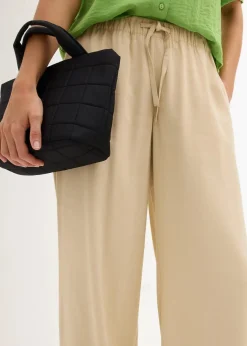 Damen bonprix Hosen|Bekleidung·Kleider|Marlenehose aus fließender Viskose
