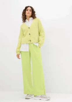 Damen bonprix Bekleidung·Kleider|Hosen|Marlenehose aus fließender Viskose