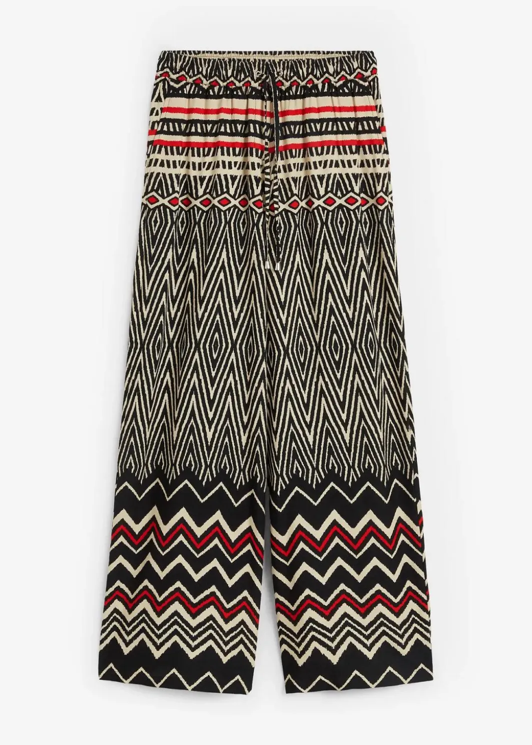 Damen bonprix Kurzgrößen|Bekleidung·Kleider|Marlenehose aus fließender Viskose