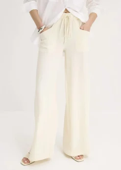 Damen bonprix Bekleidung·Kleider|Hosen|Marlenehose aus leichtem Crêpe