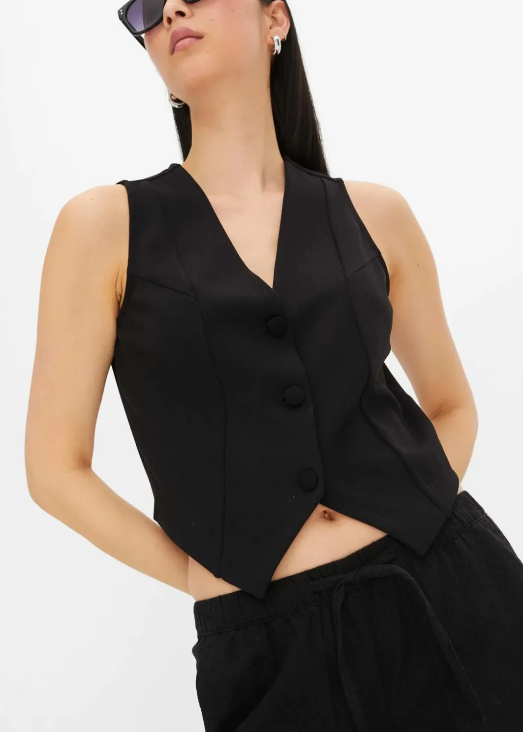Outlet Marlenehose aus Leinen Damen Hosen|Bekleidung·Kleider