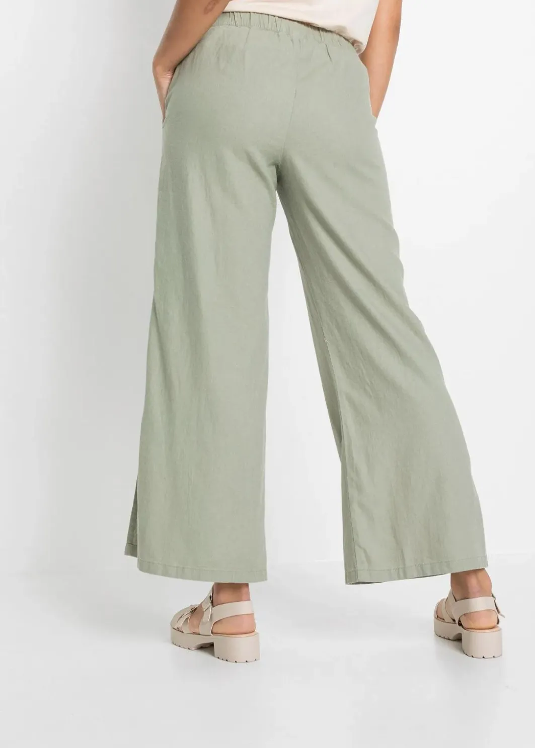 Hot Marlenehose aus Leinen Damen Bekleidung·Kleider|Hosen
