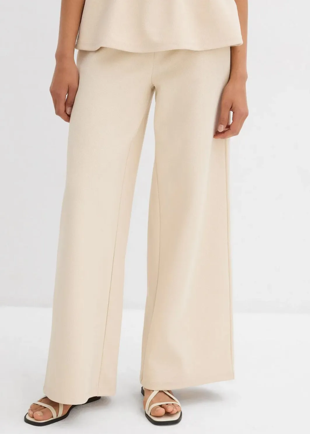 Sale Marlenehose aus Piqué Damen Hosen|Zweiteiler & Sets