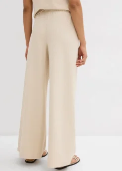Sale Marlenehose aus Piqué Damen Hosen|Zweiteiler & Sets