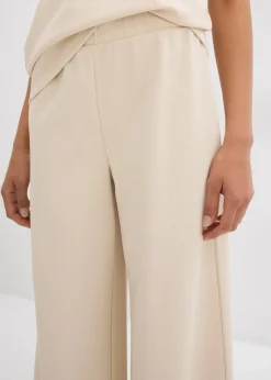 Sale Marlenehose aus Piqué Damen Hosen|Zweiteiler & Sets